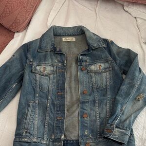 Madewell distressed Blue Denim Jacket
